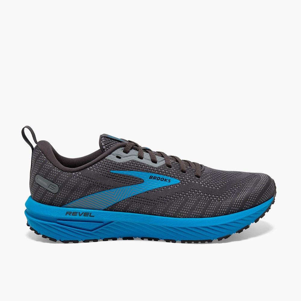 Chaussures Running Route Brooks Revel 6 Blanche Noir Homme | COP-0862572